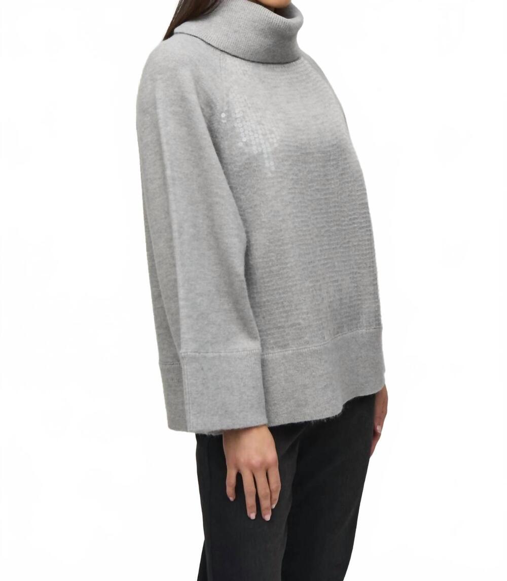 NEW JOSEPH RIBKOFF sequin sweater in grey